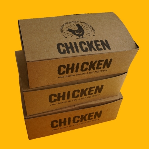 크라프트 치킨박스 소 반마리용 400매 통닭 닭강정 포장용기 배달