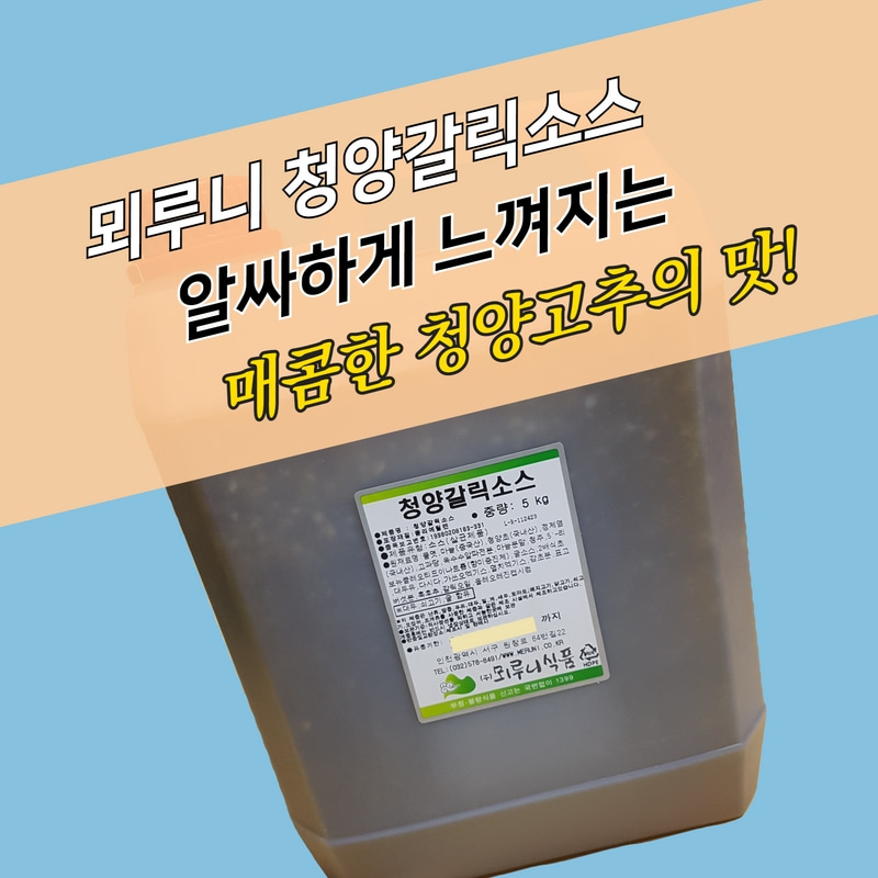 뫼루니식품 청양갈릭소스 매콤한맛 5KG 마늘소스