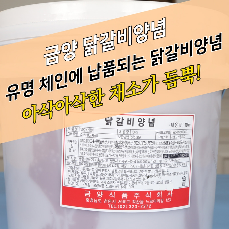 금양식품 닭갈비양념 10KG 춘천스타일 염지 후 사용