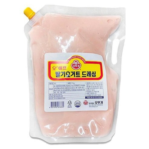 오뚜기 오쉐프 딸기요거트드레싱 2KG 샐러드 소스 대용량 업소용